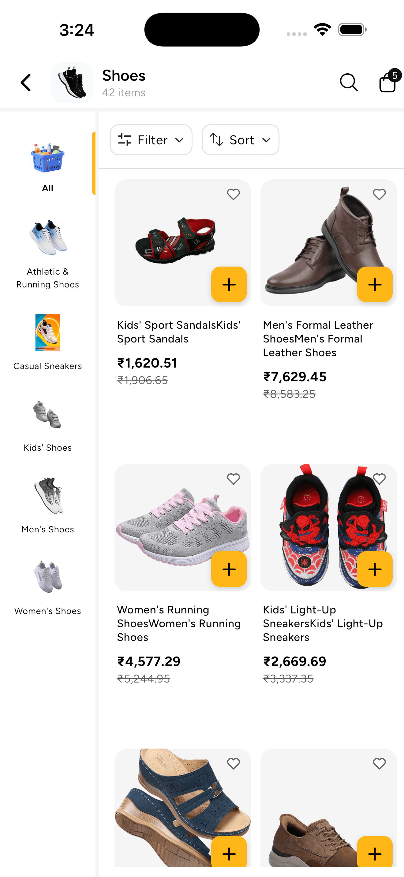 Filter across the whole catalog
