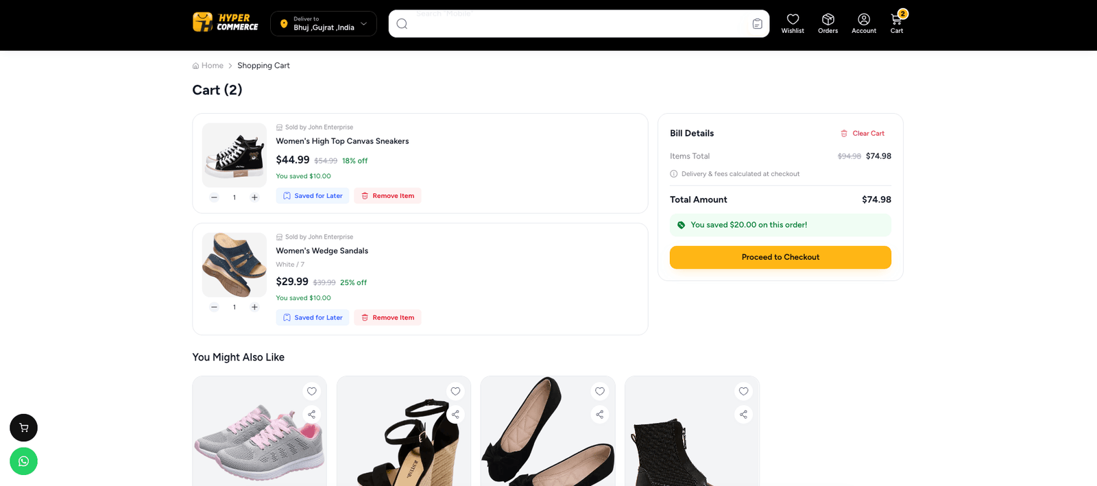 Cart on the web